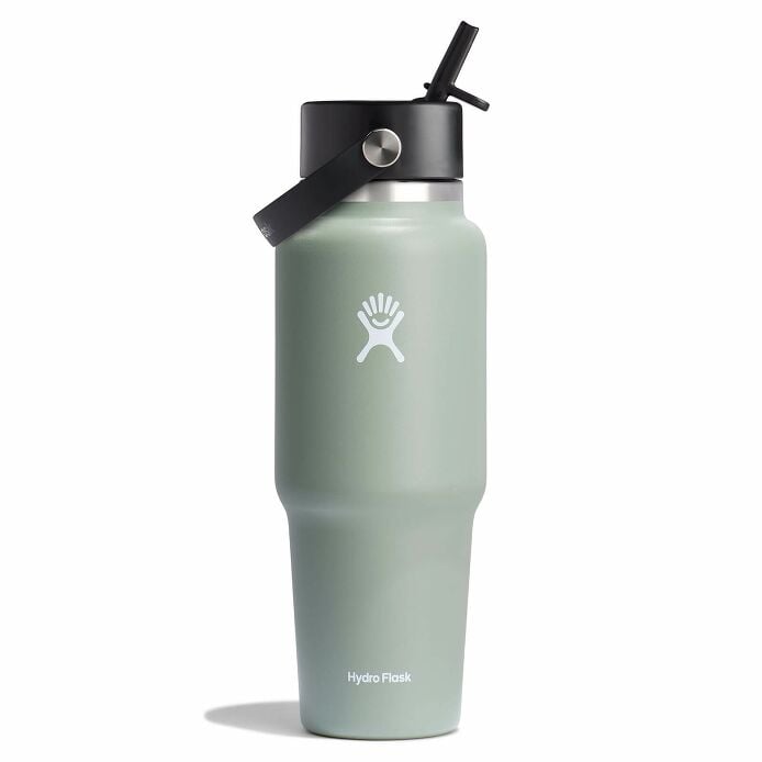 32 oz Wide Mouth Travel Bottle with Flex Straw Cap - Agave J2