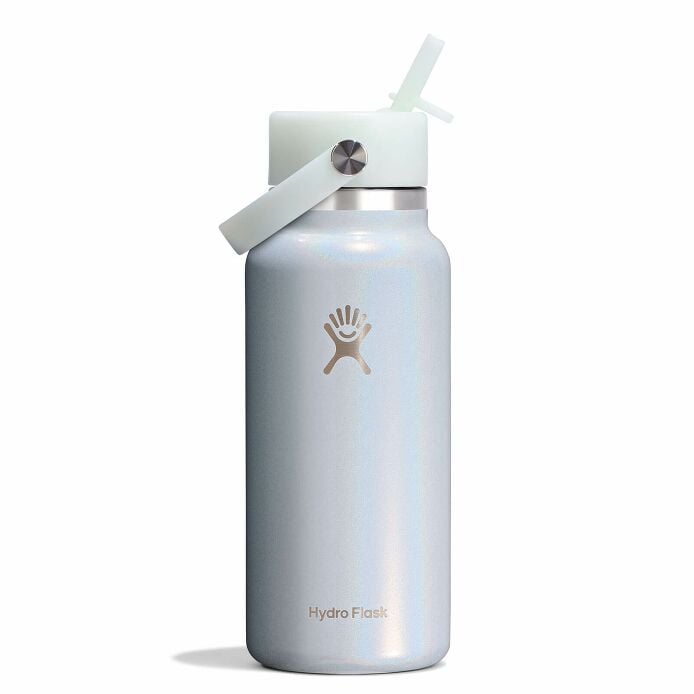 32 oz Wide Mouth with Flex Straw Cap - Glimmer Blue A9